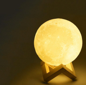 艾木达3D打印床头灯月球灯